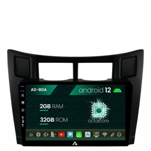 Navigatie Toyota Yaris (2005-2012), Android 12, A-Octacore , 2GB RAM , 32GB ROM, 9 Inch - AD-BGA9002,AD-BGRKIT103
