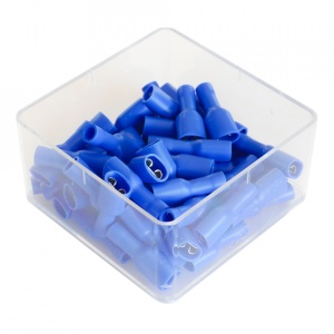 Set 100 Papuci Electrici Terminali Izolati Total Albastri Mama 6.3X0.8Mm