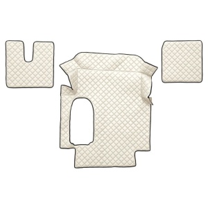 Set 3 covorase camion F-Core, Piele-ECO, pentru MAN TGA, cabina lata 250 cm, Bej