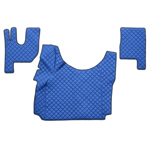 Set 3 covorase camion F-Core, Piele-ECO, pentru RENAULT T, tunel inalt, 2013+, Albastru