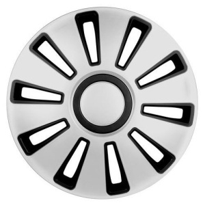 Set 4 capace roata 16'' SILVERSTONE argintiu cu negru, Lampa