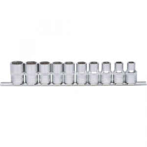 Set capete de clichet 1/2" cu șase canturi, 10 piese, 10-19mm- KS TOOLS - 917.0635