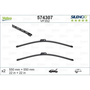 Set lamela stergator Valeo Silencio FlatBlade OE 550/550 mm
