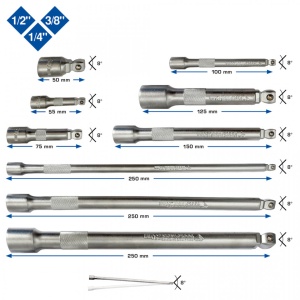 SET PRELUNGITOARE 1/4, 3/8 SI 1/2 CU BASCULARE - BRILLIANT TOOLS - BT020009