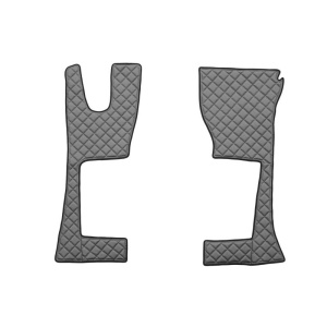 Set Scaune F-CORE pentru Șofer și Pasager - MERCEDES ACTROS MP4/MP5, Gri, Piele Matlasată Eco