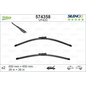 Set stergator Valeo Silencio Flat