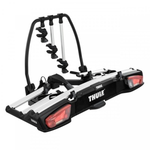 Suport biciclete Thule VeloSpace XT cu prindere pe carligul de remorcare (13 pini) - pentru 3 biciclete , culoare argintie