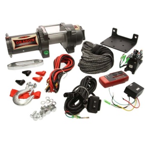 Troliu electric ATV, 3500 lb/ 1588 kg, 15 m, Dragon Winch - cablu sintetic