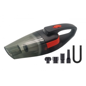 Aspirator auto AMIO 60 W, tensiune baterie 7,4 V, negru/rosu