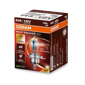 BEC 12V H4 60/55 W NIGHT BREAKER +220% OSRAM