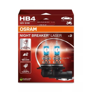 Bec Osram Night Breaker Laser Next Generation HB4 12V 51W P22d Set 2 buc