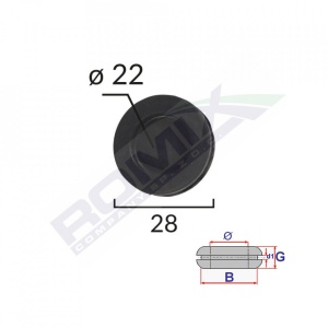 Capac Cauciuc Inchis Universal Diametru 22Mmset 5 Buc - Img 2