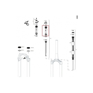 Cartus compresie furca rockshox xc30 b3-b4 (2018-2020)/judy tk b1