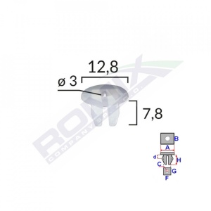 Clips Fixare Pentru Grup Vag /Citroen/ Fiat /Alfa - Alb Set 25 Buc