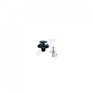 Clips Fixare Pentru Toyota 6.6X6.7Mm - Negru Set 10 Buc