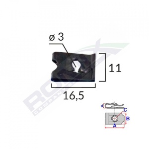 CLIPS FIXARE UNIVERSAL - NEGRU SET 25 BUC