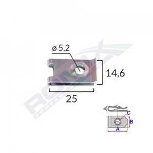 Clips Metalic Fixare Pentru Grup Vag Si Universal Set 10 Buc