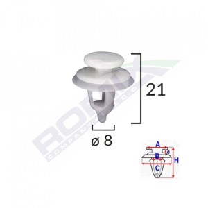 Clips Tapiterie Pentru Citroen/Peugeot - Alb Set 10 Buc
