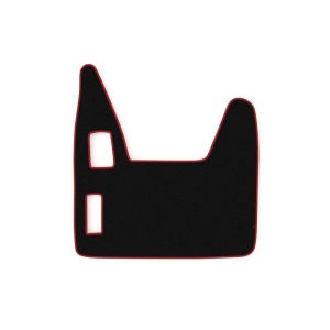 Covoras central cabina camion F-Core, velur, pentru DAF XF 95, transmisie manuala, 2002-2006 , Negru - Rosu - Img 1