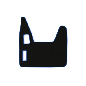 Covoras central cabina camion F-Core, velur, pentru DAF XF 95, transmisie manuala, 2002-2006 , Negru - Albastru