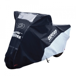 Husa Protectie Moto Impermeabila "Rainex" Oxford, Negru/Argintiu XL