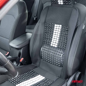 Husa scaun auto cu bile de masaj, suport lombar si tetiera, dimensiuni 131 x 46 cm, culoare Neagra - Img 2