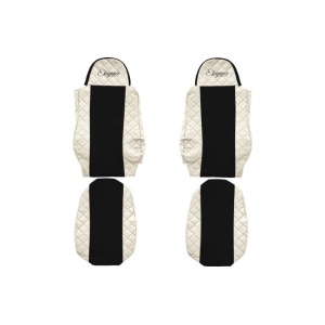 Huse pentru Scaune Camioane DAF - Seria Elegance (Eco-piele/Velours, Culoare Șampanie)