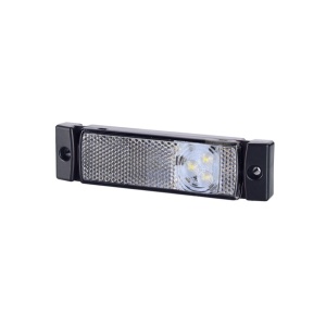 Lampă gabarit, Horpol, reflectorizantă, LED lumină albă, marcaj lateral, dreptunghiulară, 12/24V