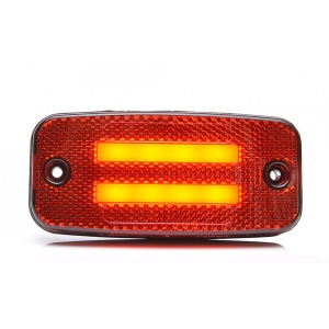 Lampă marcaj lateral, WAŚ, roșie cu suport W158 12/24V