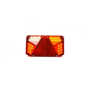Lampă spate multifuncțională, WAS, dreapta, 12-24V, cu 5 funcții și fundal neon