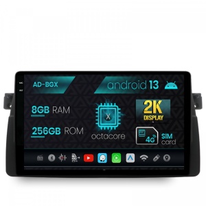 Navigatie BMW E46, Android 13, X-Octacore , 8GB RAM , 256GB ROM, 9.5 Inch - AD-BGX9008,AD-BGRKIT397