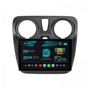 Navigatie Dacia Dokker, Android 13, X-Octacore , 8GB RAM , 256GB ROM, 9.5 Inch - AD-BGX9008,AD-BGRKIT376V2