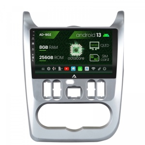 Navigatie Dacia Logan, Duster, Sandero (2009-2013), Android 13, Z-Octacore , 8GB RAM , 256GB ROM, 9 Inch - AD-BGZ9008,AD-BGRKIT367