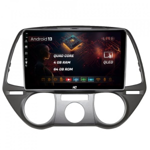 Navigatie HUB64 Hyundai I20 (2008-2012), 4GB RAM, Android 13, Quadcore, DSP, GPS, Wi-FI, Carplay, Android Auto, USB, Bluetooth, Waze, Touchscreen, 9 inch