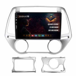 Navigatie HUB64 Hyundai I20 (2012-2014), 2GB RAM, Android 13, GPS, Wi-FI, Carplay, Android Auto, USB, Bluetooth, Radio, Waze, Touchscreen, 9 inch