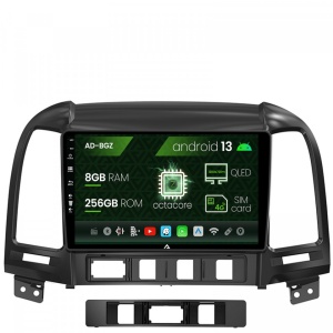 Navigatie Hyundai Santa Fe (2006-2012), Android 13, Z-Octacore , 8GB RAM , 256GB ROM, 9 Inch - AD-BGZ9008,AD-BGRKIT210