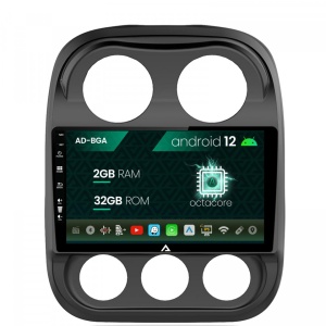 Navigatie Jeep Compass (2009-2016), Android 12, A-Octacore , 2GB RAM , 32GB ROM, 10.1 Inch - AD-BGA9002,AD-BGRKIT284