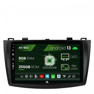 Navigatie Mazda 6 (2008-2013), Android 13, Z-Octacore , 8GB RAM , 256GB ROM, 9 Inch - AD-BGZ9008,AD-BGRKIT328