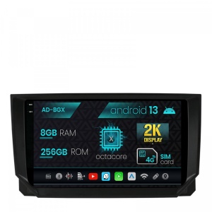 Navigatie Seat Ibiza (2017,), Android 13, X-Octacore , 8GB RAM , 256GB ROM, 9.5 Inch - AD-BGX9008,AD-BGRKIT045