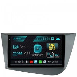 Navigatie Seat Leon (2005-2012), Android 13, X-Octacore , 8GB RAM , 256GB ROM, 9.5 Inch - AD-BGX9008,AD-BGRKIT052