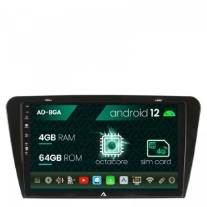 Navigatie Skoda Octavia 3 (2013-2018), Android 12, A-Octacore , 4GB RAM , 64GB ROM, 10.1 Inch - AD-BGA10004,AD-BGRKIT026