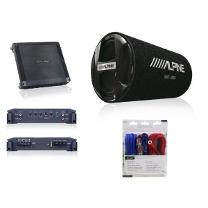 Pachet Subwoofer Alpine + Amplificator Alpine, SWT-12S4 + BBX-T600+350940, Tub Bass-Reflex, 30 cm, 300W RMS, 2 canale, 300W RMS max - Img 1