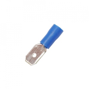 Set 100 Papuci Electrici Terminali Izolati Albastri Tata 6.3X0.8Mm