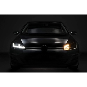 Set 2 Faruri Led Pentru Vw Golf Vii (2012-2016) Rosu Ledriving Xenon / Pozitie Halogen Ledhl104-Gti Osram