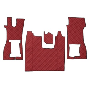 Set 4 covorase camion F-Core, Piele-ECO, pentru SCANIA L,P,G,R,S, scaun pasager convertibil, 2016+, Rosu - Img 1