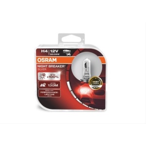Set duobox 2 becuri h4 12v60/55w nightbreaker silver 100%
