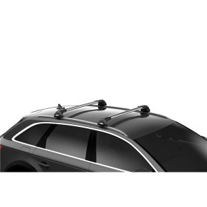 Bare transversale Thule WingBar Evo Flush Edge Silver dedicate pentru Toyota bZ4X 5-dr SUV 2022- cu bare longitudinale integrate - Img 3