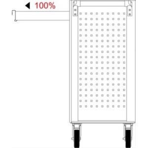*Fd Carucior De Atelier Ecoline Negru/Rosu 7 Sertare Si 515 Unelte