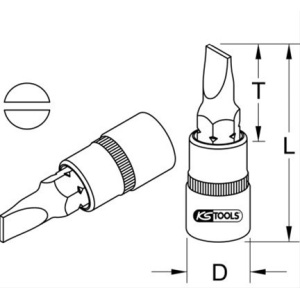 *fd tubulara 1/4 cu bit drept 8mm