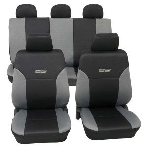 Huse auto Petex, Wave, culoare negru/gri